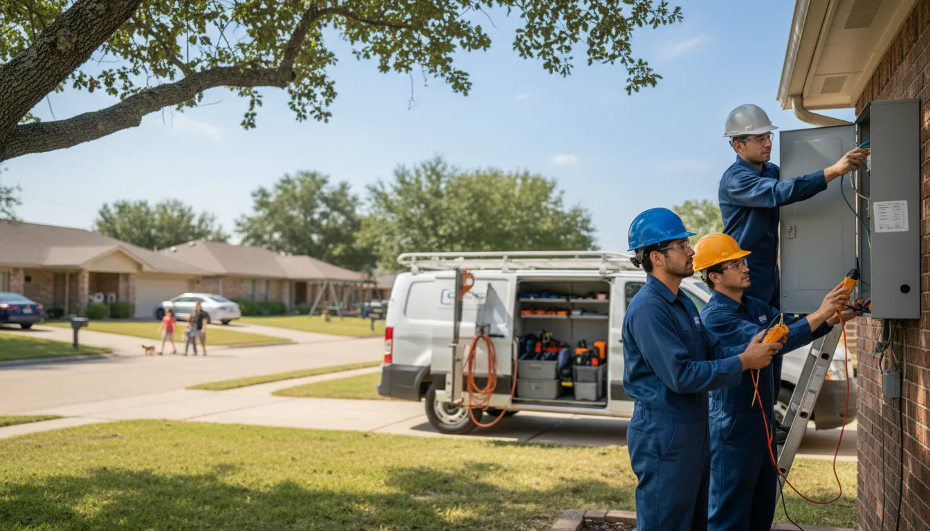 Certified electrician providing emergency electrical services in Harwood, MO